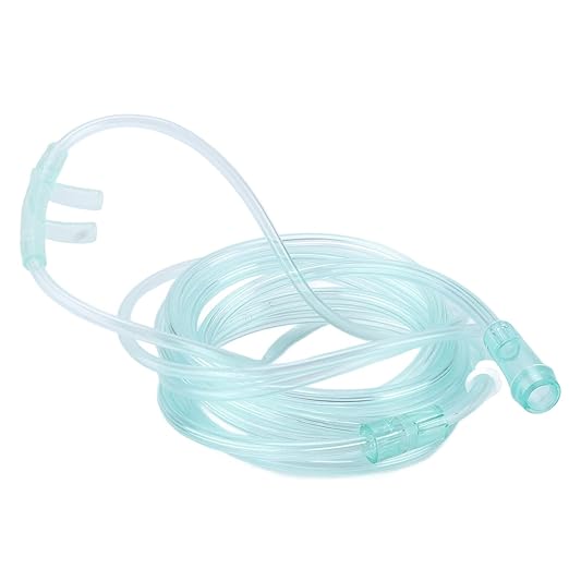 SharJIAJU Nasal Oxygen Tube, Thoughtful Design High Flow Soft Texture Disposable Silicone Nose Canula Hospital Oxygen Reducer Oxygen Generator (Green 2m Nasal Acid Base) - BeesActive Australia