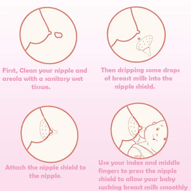 2 Pack Nipple Shields for Nursing Newborn 20mm, Nippleshield for Breastfeeding Nursing Mothers with Inverted & Sore Nipple with Carrying Case - BeesActive Australia