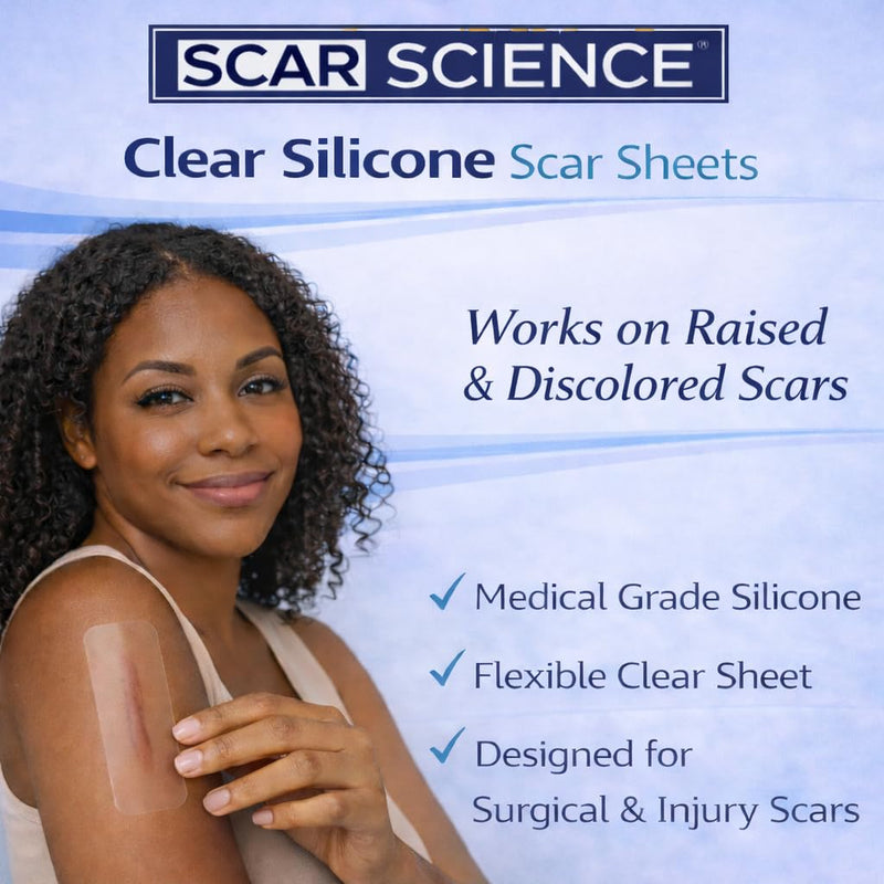 Medical Grade Silicone Scar Sheets - 7" Reusable Water-Resistant Silicone Tape for Scars - Clear Breathable Tape for C-Section, Tummy Tuck, Surgical Scars, and Keloids - 4-Pack 7" – 4 Pack – 30 Day - BeesActive Australia