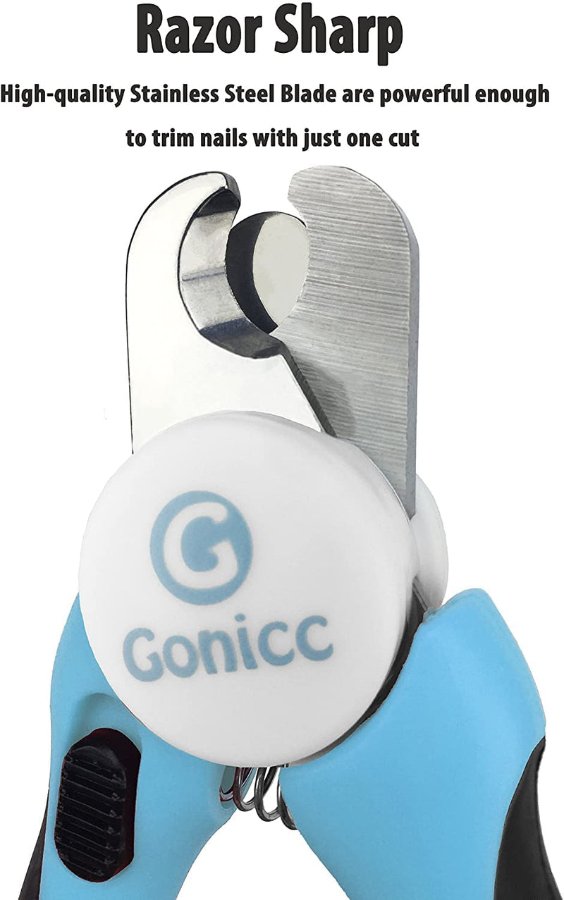 gonicc Dog & Cat Pets Nail Clippers and Trimmers - with Safety Guard to Avoid Overcutting, Free Nail File, Razor Sharp Blade - Professional Grooming Tool for Pets For Large and Medium Dogs - BeesActive Australia