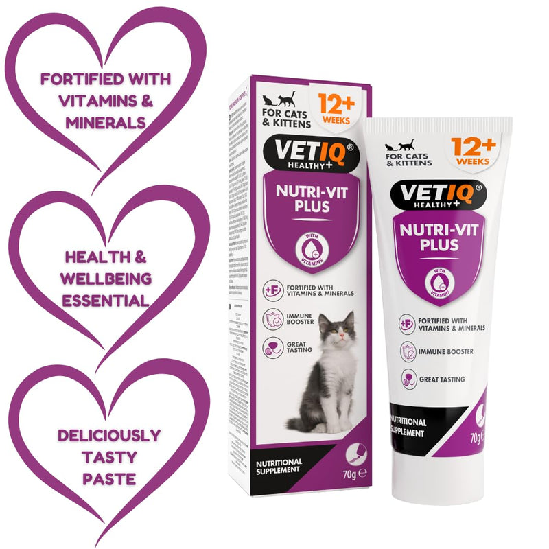 VETIQ Cat & Kitten Wellness Pack – Hairball & Nutrition support, Hairball Relief Bites & Nutri-Vit Plus Paste – High-Calorie Vitamin Supplement & Hairball Treats – Premium Cat Care Gift Set Cat Gift Set