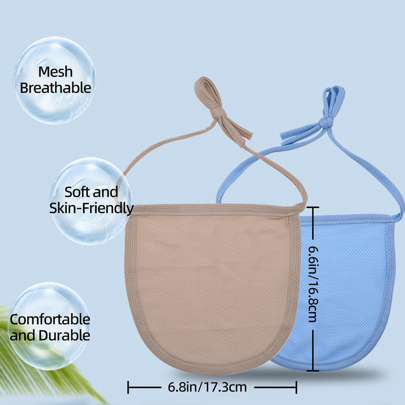 Tracheostomy Dust Cover 4Pcs Throat Curtains with Neck Stoma Protection – Adjustable Breathable Trach Shields for Comprehensive Tracheostomy Care (Double-layer) Double-layer - BeesActive Australia