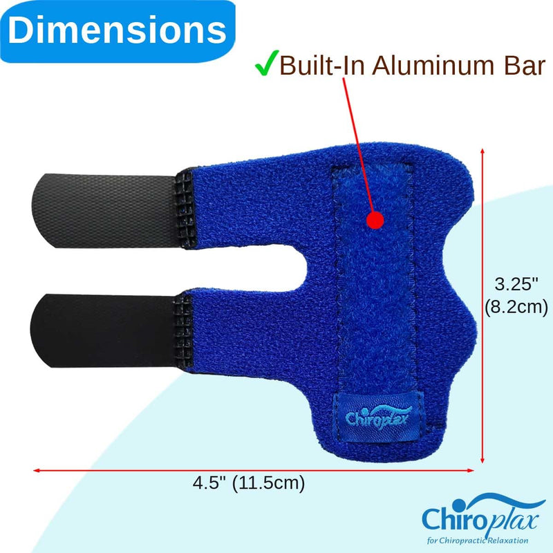 Chiroplax Trigger Finger Splints Wraps Support Brace Broken Sprained Finger Protector Straightener Arthritis Injury Relief (2 Pack) - BeesActive Australia