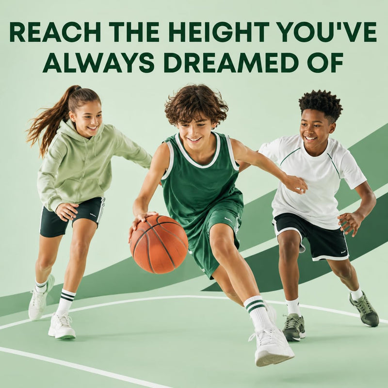 Height Growth Gummies for Kids & Teens - Calcium, Vitamin C, Zinc, Ashwagandha, L-Arginine - Multivitamin for Teen Boys & Girls - Grow Taller Supplement for Kids Height - 62 Gummies
