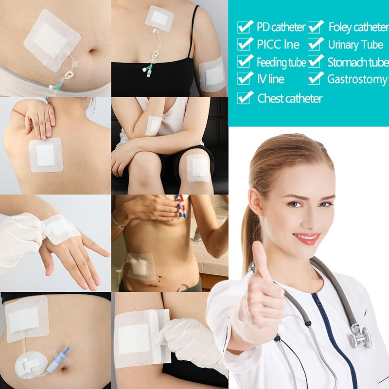 Island Wound Dressing for Arm Shoulder Small Wounds Abrasions Surgical Incisions Breathable Bordered Guaze Pads Adhesive Bandage with No Glue on The Center 4x4 Inch Pack of 40 - BeesActive Australia