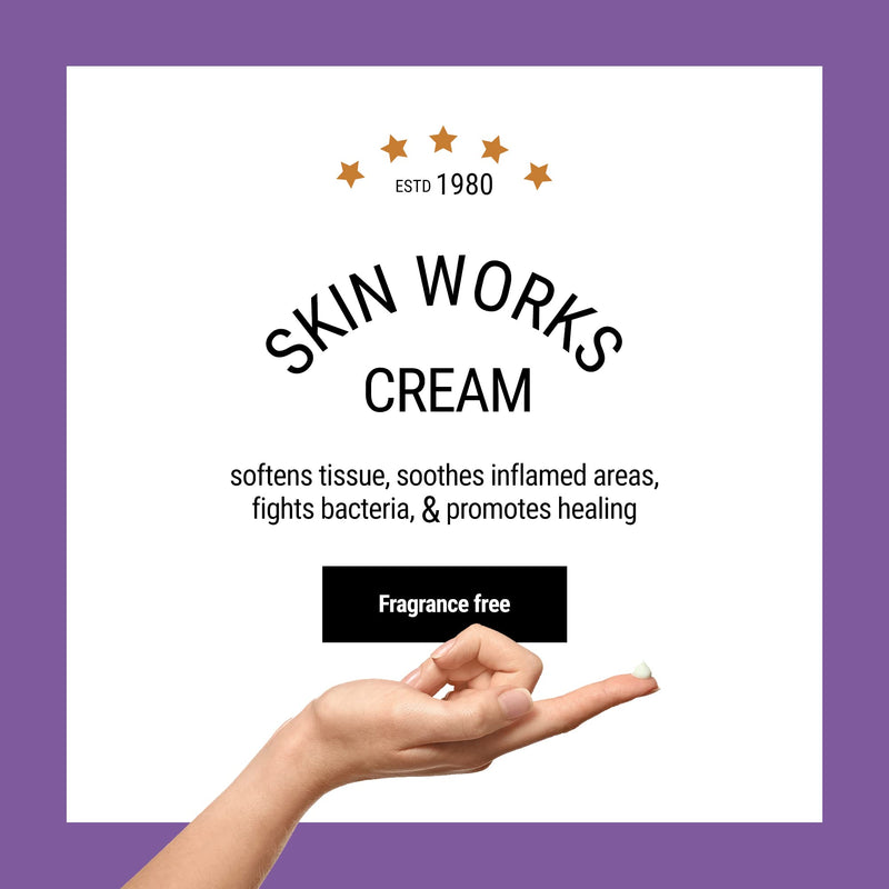Skin Works, 4 oz | All Natural Ingredients, Non-Greasy, Soothing and Healing, Softens Calluses, Calms Inflamed Areas, Moisturizes Dry Skin for Pets and Humans - PawsPlanet Australia