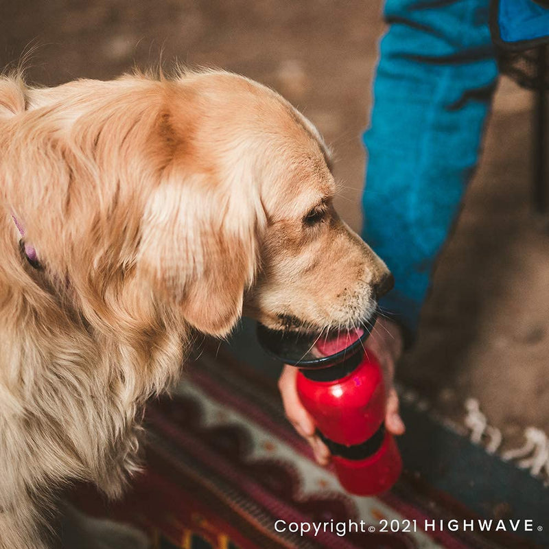 Highwave AutoDogMug Dog Water Bottle BPA-Free Portable Dog Water Bottle | Leak-Proof Portable Dog Water Bottle for Hiking and Traveling | Dish-Washer Safe, 20 oz Red - BeesActive Australia