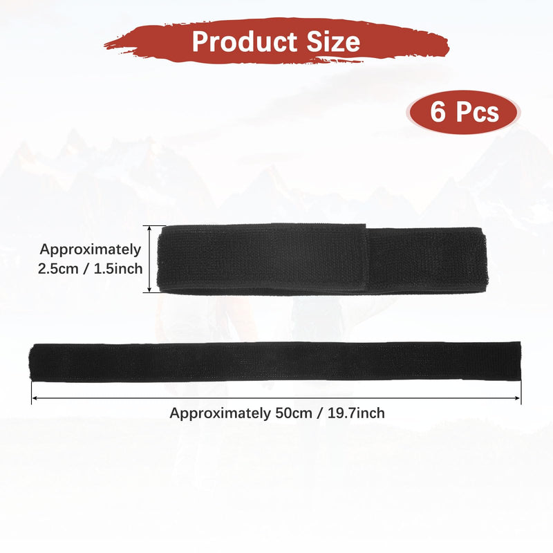 Boot Straps for Cowboy Boots - Cycling Safety Bind Pant Bands Use for Cycling & Jogging, & Camping - Adjustable Elastic Bike Ankle Leg Straps Black 19.7 x 1.5IN