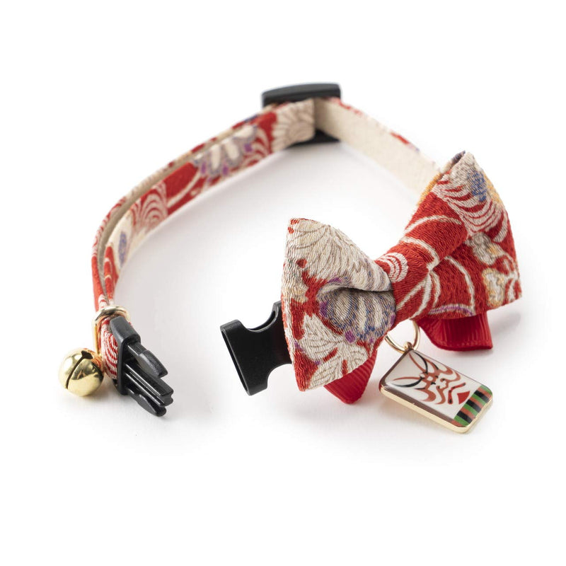Necoichi Kabuki Charm Bow Tie Cat Collar (Red) Red - BeesActive Australia