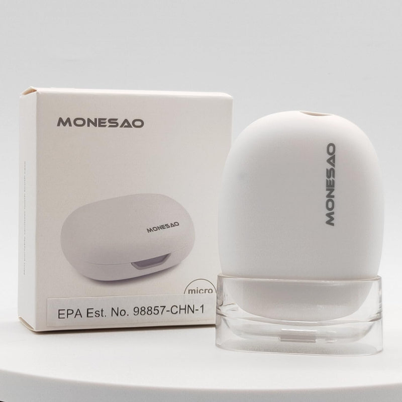 MONESAO Toothbrush Case, Portable Mini Toothbrush Covers with Holder, Rechargeable Travel Home Toothbrush Sanitizer And Holder, Sterilizer Cleaner Case for All Electric & Manual Toothbrushes (White) - BeesActive Australia