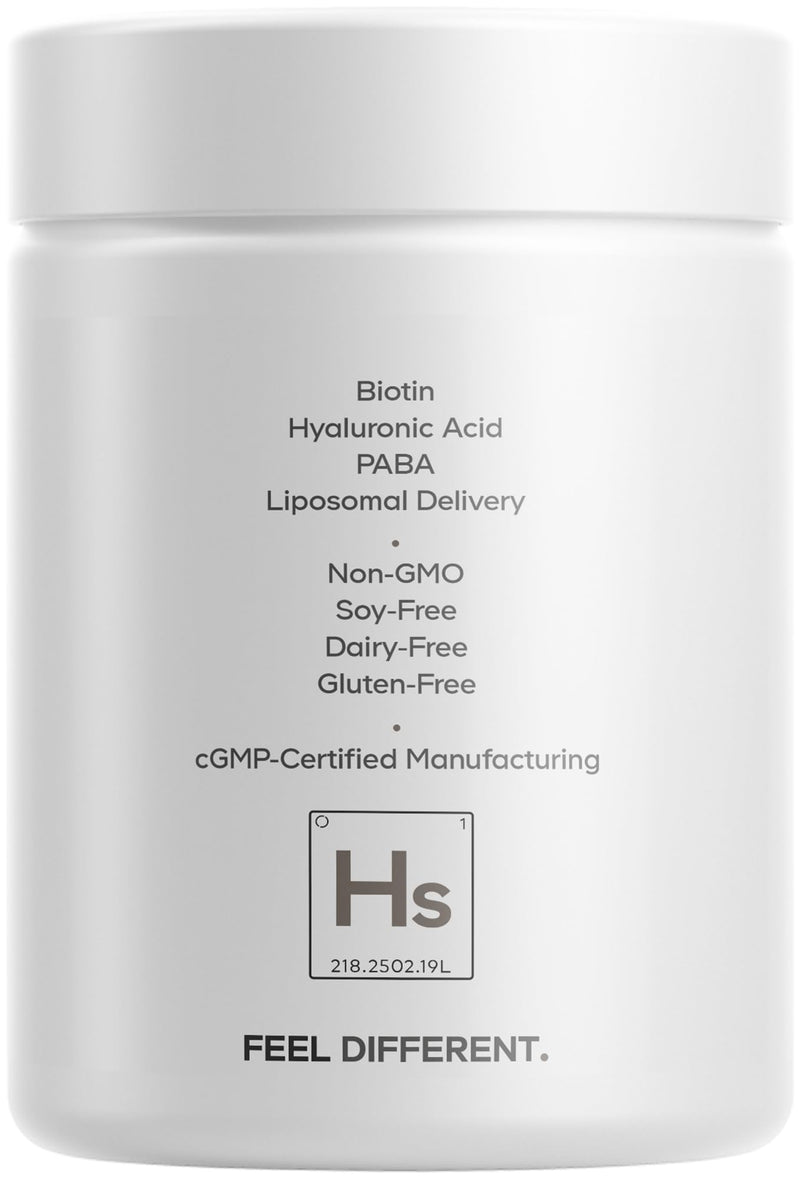 Codeage Hair Skin Nails Vitamins, KeraGEN-IV, Dermaval, Biotin, 60 Capsules | Hair, skin and nails formula with KeraGEN-IV keratin, biotin 5000mcg, marine collagen, hyaluronic acid and Dermaval. Non-GMO.