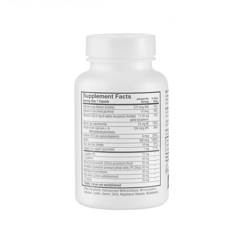 BosleyMD Women’s Healthy Hair Growth Supplements for Thicker, Fuller Hair– DHT-Blocking Botanicals with Biotin, Niacin, Zinc & L-Lysine – Rich in Vitamins & Minerals – 60 Capsules (2-Month Supply) Women's Supplement With Biotin (Raspberry Pink)