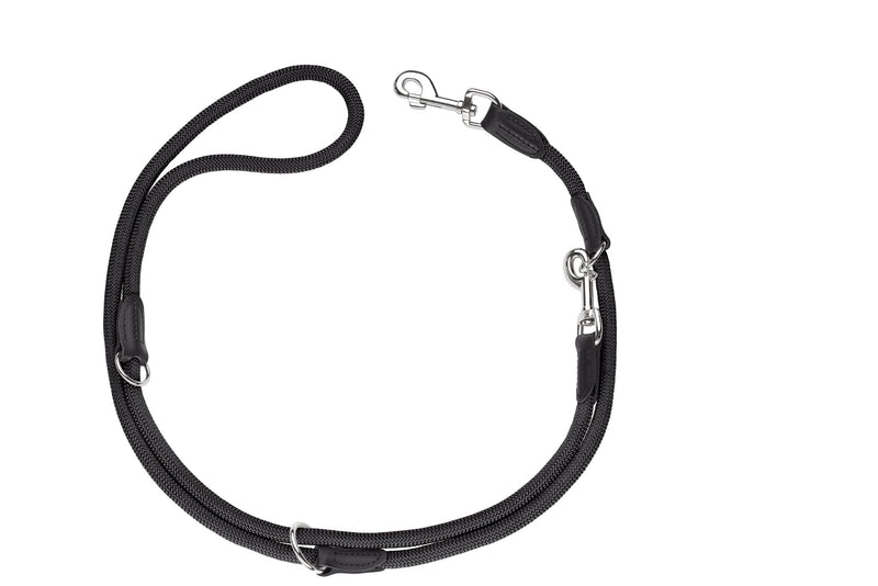 HUNTER Freestyle Adjustable Dog Lead Heavy Duty Weatherproof 1.0/200cm Black 1.0 x 200cm