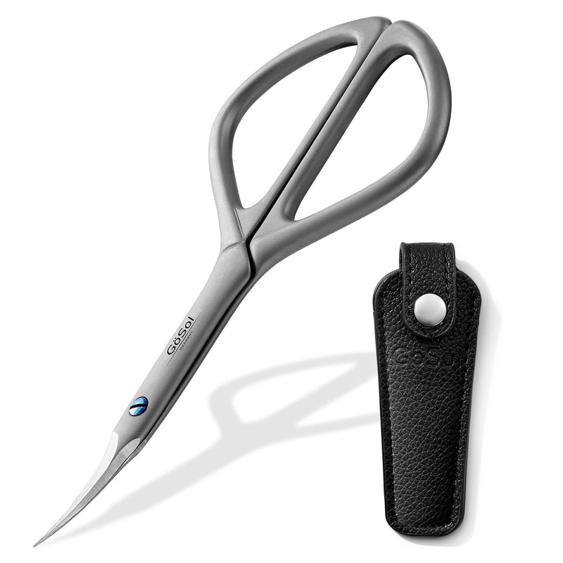 Cuticle Scissors Multi-Purpose Ultra Fine Curved Cuticle Scissor 420 Stainless Steel, Precision Pointed Tip Grooming Scissors for Eyebrow; Dead Skin; Manicure; Eyelash, Includes Leather Case - BeesActive Australia