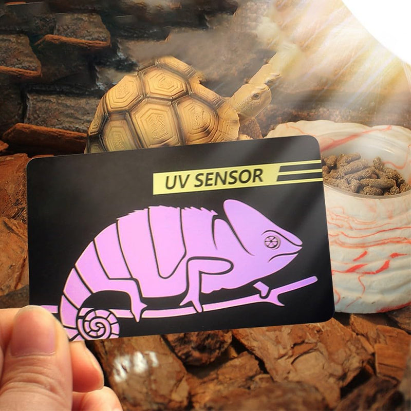 DONGKER UV Test Card, 2/4PCS Reptile Quick Test UVB Sensor, Easy to Carry, Reusable 500 Times for Reptile UV Testing 4PCS - BeesActive Australia