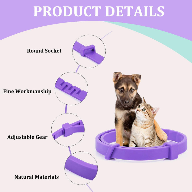 Pack of 4 Calming Collar for Cats, Calming Collar for Dogs, Adjustable Calming Collars, Calming Agent, Relieves Anxiety in Cats and Dogs, Calming Collar, Anti-Stress Cat Neck - BeesActive Australia