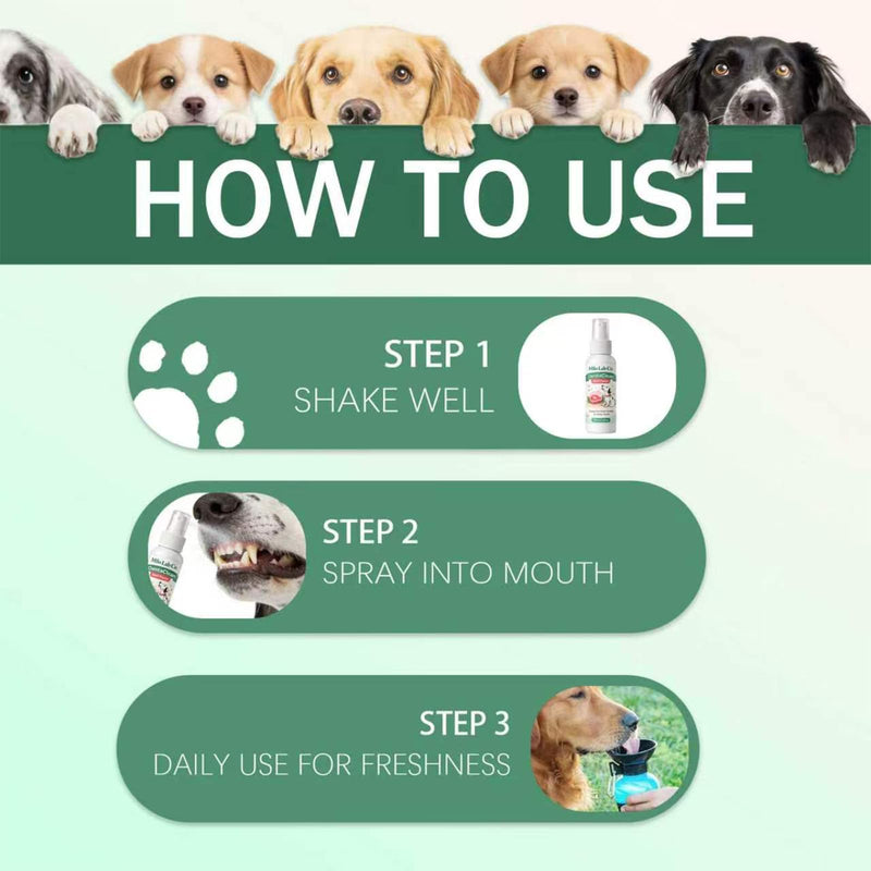 Advanced Dental Spray,Dentaclean Oral Care Pet Dental Spray, Tartar and Plaque Remover, Breath Freshener, Supports Healthy Gums and Clean Teeth, Safe and Ingestible Formula, 100 mL / 3.38 oz