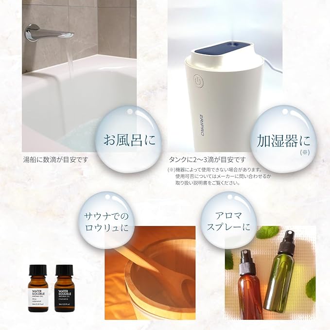 Water Soluble Aroma Oil, 0.3 fl oz (10 ml), Aroma Diffuser, Aroma Essence - BeesActive Australia