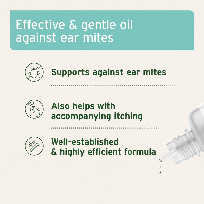 AniForte Ear Mite Drops 50ml for Dogs, Cats, Rodents and Pets - gentle support in case of ear mites, natural ear-drops