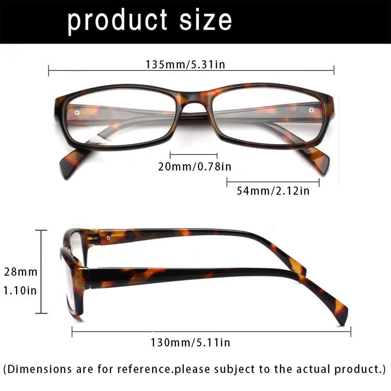 Henotin 5-Pack Reading Glasses Blue Light Blocking Anti Eyestrain Computer Reading Glasses for Women and Men Readers 5 Pack Mix Color 2.5 Diopters - BeesActive Australia