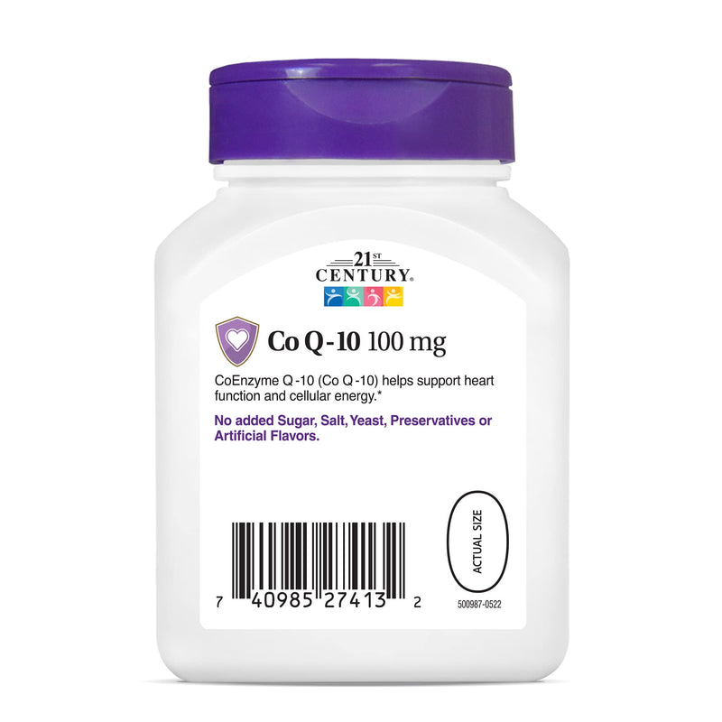 21st Century CoQ10 100mg Softgels, Heart Health Support, 90 Count | Coenzyme Q10 100 mg Fast-Release Liquid Softgels, Heart Health & Antioxidant Support, Gluten Free Supplement