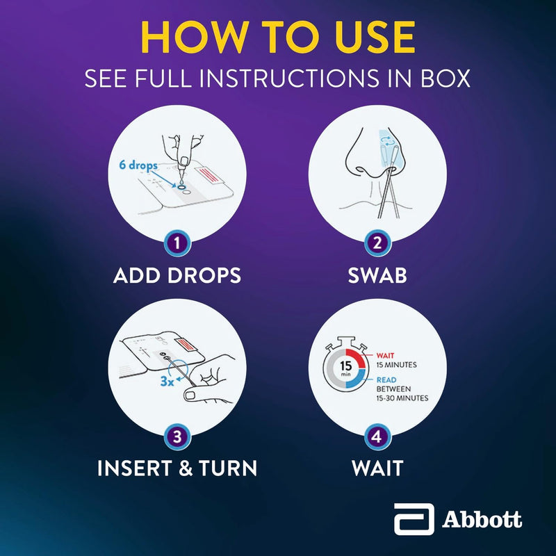 BinaxNOW COVID-19 Antigen Self Test, 1 Pack, 2 Tests Total, COVID Test With 15-Minute Results Without Sending to a Lab, Easy to Use at Home 2 Test Total