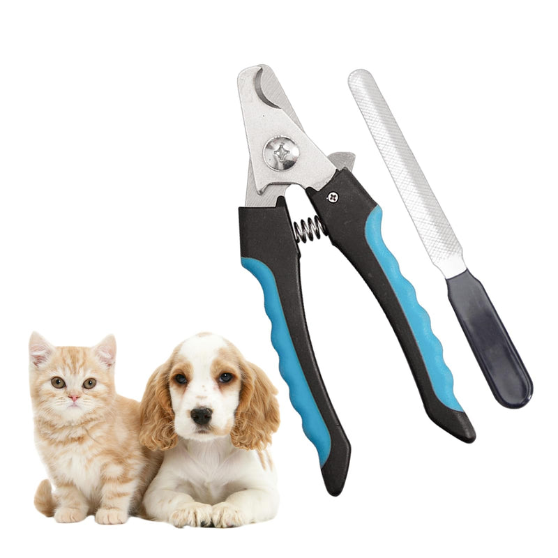 Claw Scissors for Dogs and Cats with Nail File Stainless Steel Claw Trimmer for Dogs Claw Care Cutter for Pets Nail Clippers Large with Safety Guard 6" Inch - BeesActive Australia