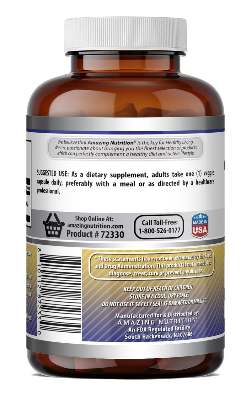 Amazing Formulas Zinc Gluconate | 50 Mg per Serving | 240 Vegetarian Capsules | Mineral Supplement | Non-GMO | Gluten-Free | Made in USA