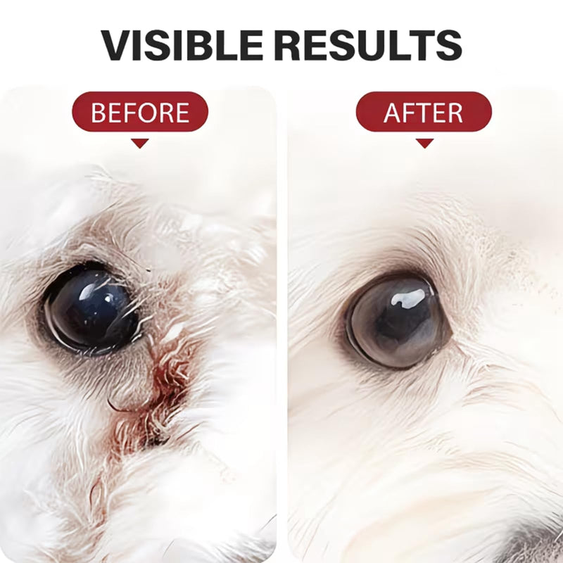 Dog Tear Stain Remover Balm & Eye Drops Kit,Gentle Tear Stain Cleaner for Dogs Eyes,Safe Eye Care for White Dogs with Brush, Easy to Use & Portable,Dog Eye Cleaner,Dog Tear Stain Removal