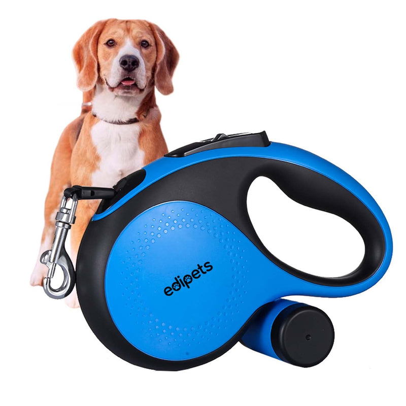 Edipets, Extendable and Retractable Dog Lead, 5 m, 8 m, Flexible, for Training and Walking, for Small, Medium and Large Dogs (Blue, 8 Meters) Blue - BeesActive Australia