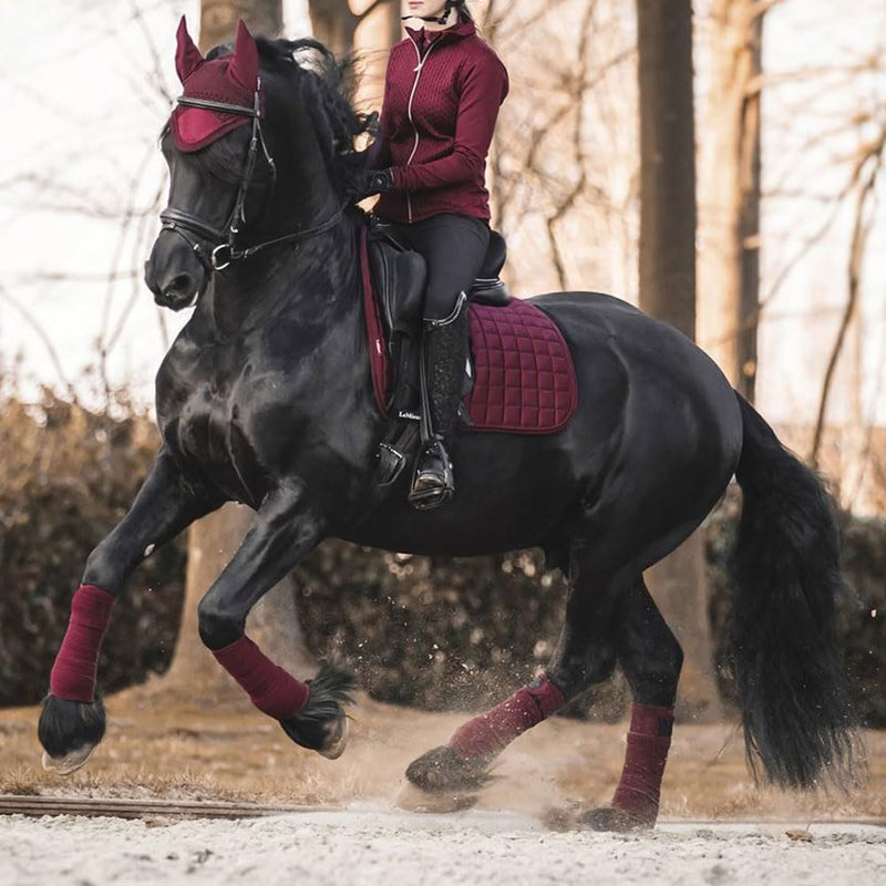 Horse Polo Leg Wraps Soft Fleece Wraps Equestrian Leg Bandage 4-Pack (Full(10ft), Wine Red) Full(10ft) - BeesActive Australia