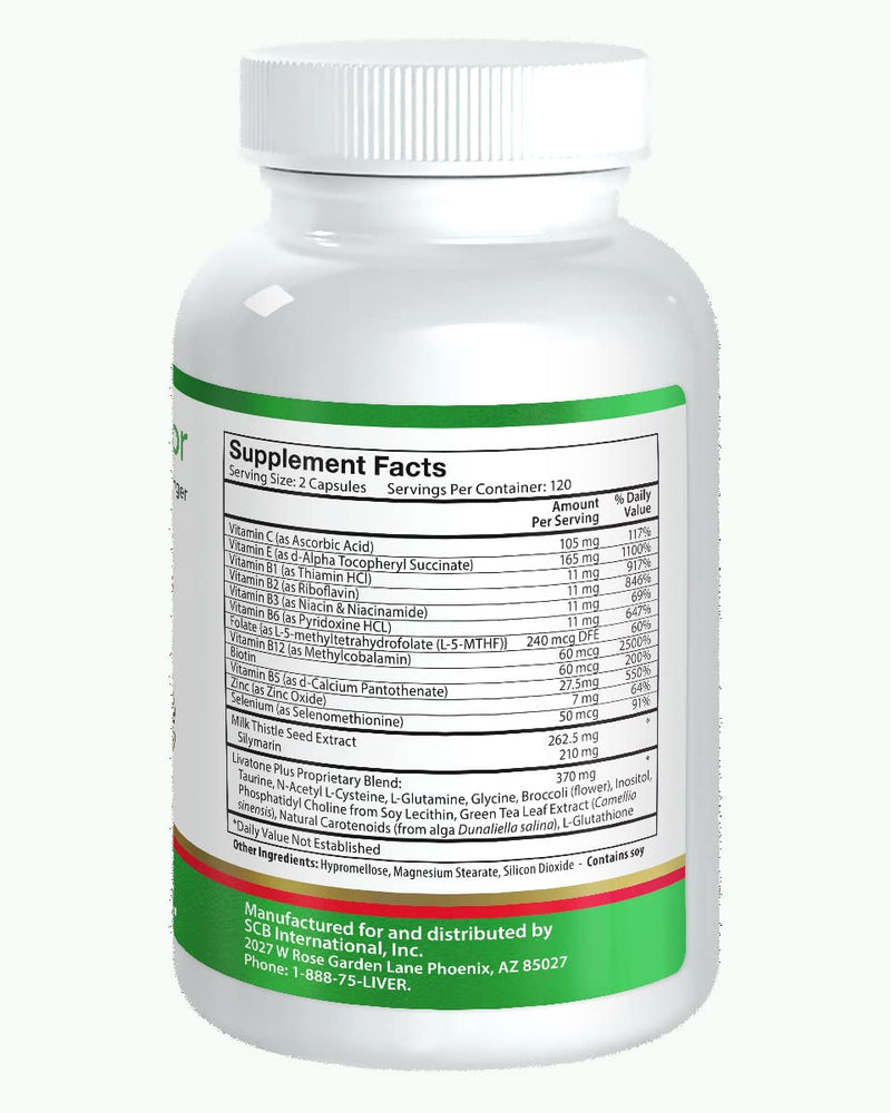 Plus Liver Detox Capsules Liver Cleanse and Detox Pills with Milk Thistle and Antioxidants (240 Count) 240 Count (Pack of 1)