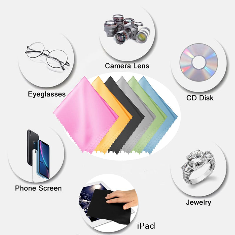 Glasses Cleaning Cloths(12 pcs),Premium Eyeglass Cleaner Cloth, Lens Wipes Cloth for Cleaning Eyeglasses, Cell Phones, Screens, Lenses, Electronics and All Delicate Surface - BeesActive Australia