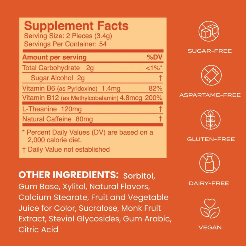 NeuroGum Energy & Focus, Cinnamon, 12 Packs, 9 Pieces Each