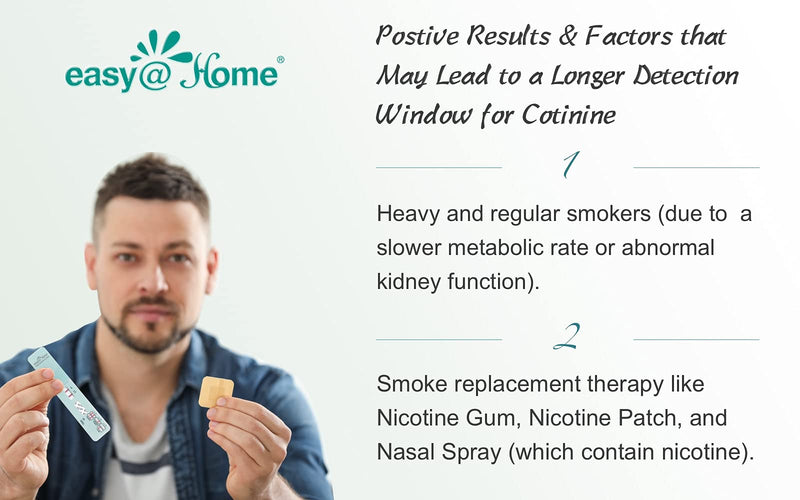 Easy@Home 25 Pack Nicotine Urine Test Strips Kit, Sensitive Rapid Testing Detection 200 ng/mL #ECOT-114 25 Count (Pack of 1)