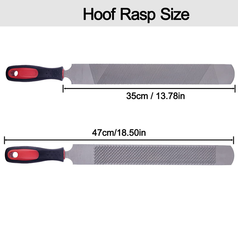 Horseshoe File, 18 Inches Black Farrier Hoof Rasp Tool with Handle, Suitable for Repair Horse Hooves, Goat Hooves, Cow Hooves and Wood Working - BeesActive Australia
