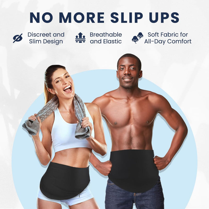 Ostomy Belt for Men & Women | Colostomy Ostomy Bag Covers for Sports | Discreet Ileostomy Belt | Ostomy Bag Cover | Ostomy Wrap Abdomen | Inner Pocket to Hold Ostomy Pouch (Black, Medium) Black - BeesActive Australia