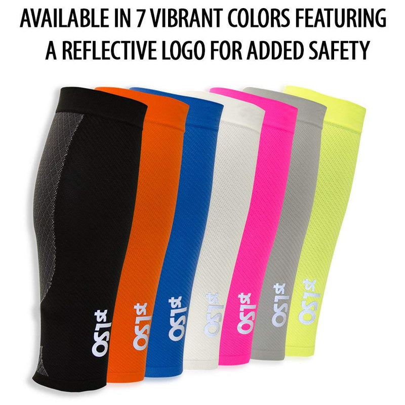 OS1st Calf Compression Sleeves for Men & Women relieves shin splints, leg fatigue and reduces recovery time X-Large Black - BeesActive Australia
