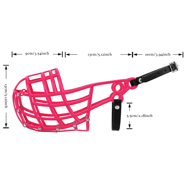 Don Pare 107 Greyhound Racing Muzzle in Pink Lurcher Sloughi Saluki Dogs with Long Slim Snout Shapes - BeesActive Australia