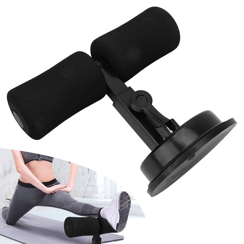 Sit Up Bar for Floor, Abdominal Muscle Exercise, Portable Sit Up Tool Exercise Equipment Assistant Device with Self Priming Suction Cup,Body Shaping (Black) Black