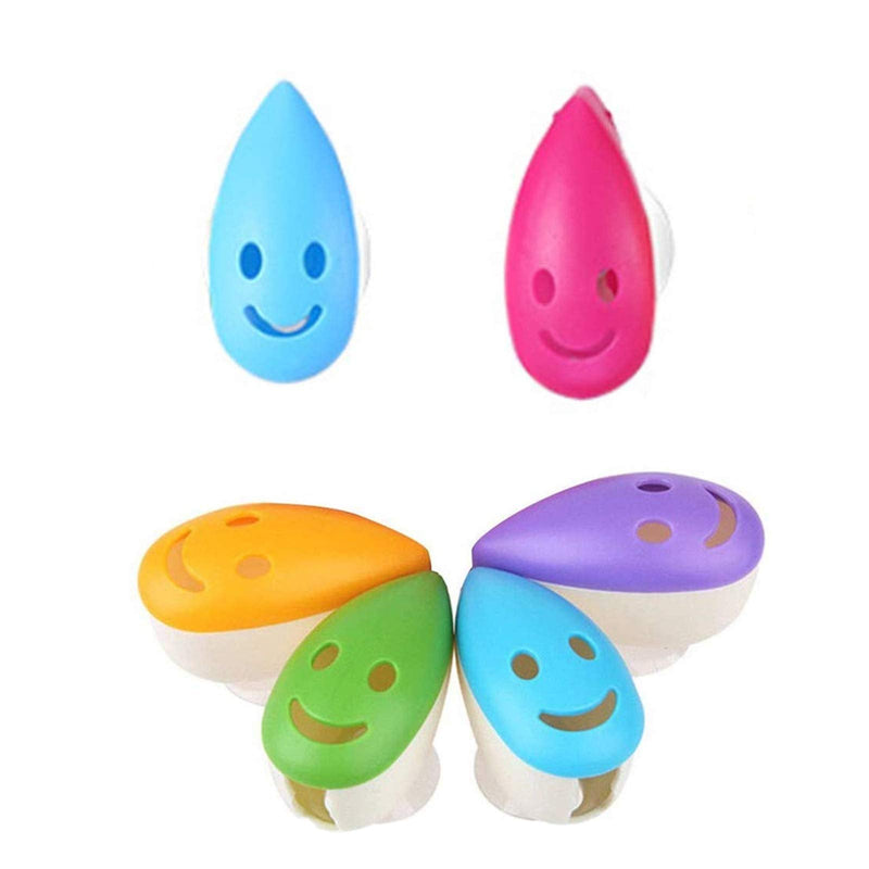 VADOO 6Pcs Toothbrush Head Cover Cap Suction Cup Toothbrush Case Portable Toothbrush Protector Holder (Random Color) Colorful - BeesActive Australia