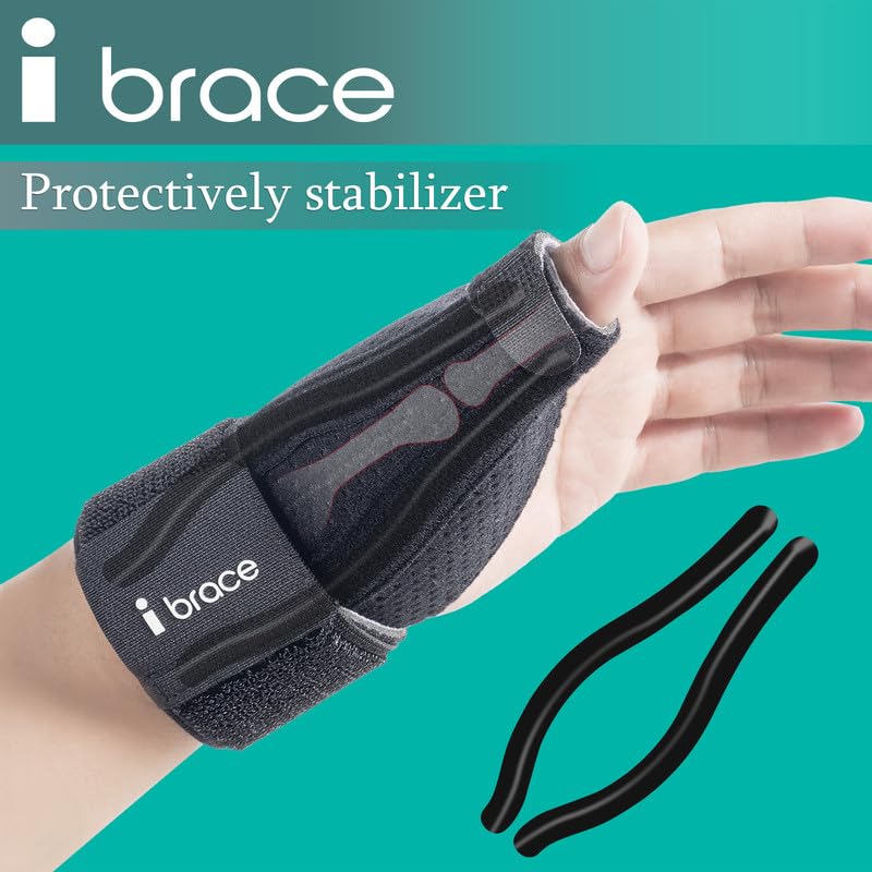 Reversible Thumb & Wrist Splint for BlackBerry Thumb, Trigger Finger, Adjustable Thumb Brace for Arthritis, Tendonitis, Sprained and Pain Relief，Wrist Stabilizer Support Carpal Tunnel，Men&Women Large/X-Large Black