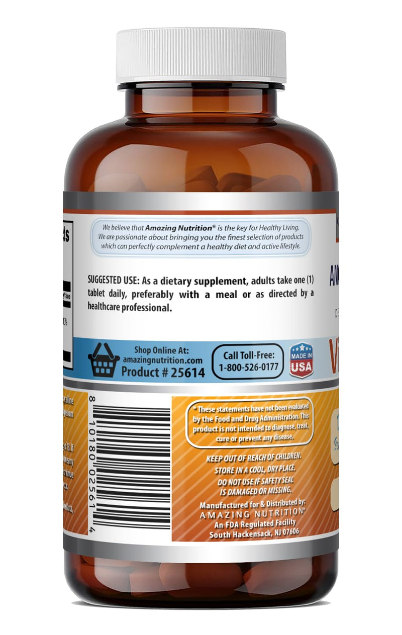Amazing Formulas Vitamin B6 (Pyridoxine HCI) Supplement | 100 Mg | Tablets | Non-GMO | Gluten-Free | Made in USA (1 Pack | 100 Count) Unflavored