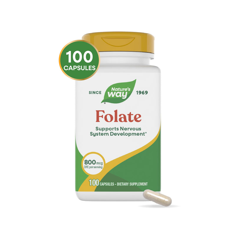 Nature's Way Folic Acid, 800 mcg DFE per serving, 100 Capsules