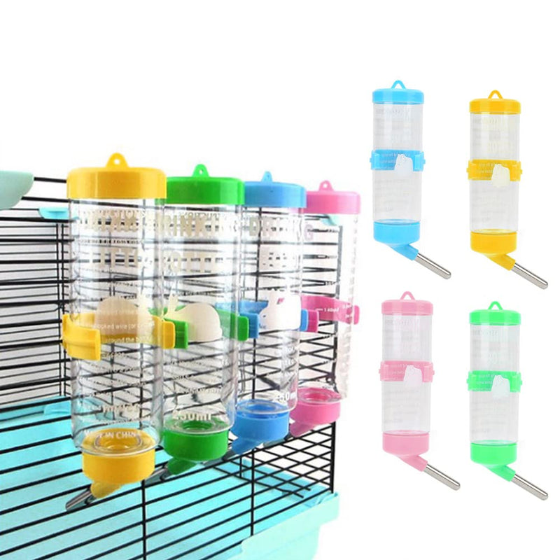 Hamsters Water Bottle Automatic No Drip Hanging Water Feeder Dispenser for Small Animals Guinea Pig Rat Rabbit Dwarf Gerbil Chinchilla(Blue 250ML) Blue 250ML - BeesActive Australia
