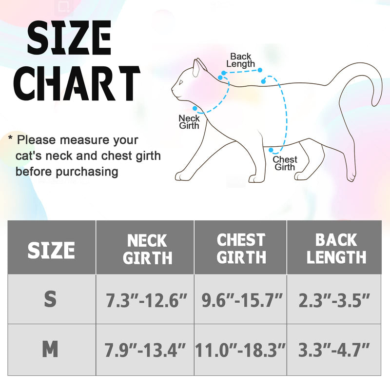 Supet Cat Harness and Leash Set Stylish Escape Proof Cat Vest Harness Adjustable Breathable Pet Harness with Reflective Trim Step-in Cat Leash and Harness for Cats Puppies M（Chest:11.0-18.3'' Pink M（Chest:11.0-18.3'') - BeesActive Australia