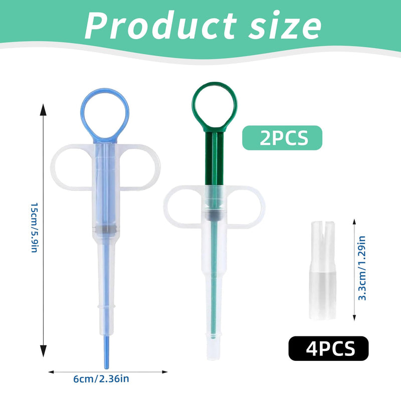 Pack of 2 pill dispensers for cats, cat tablets, pill feeders, cats tablet dispenser, animal medicine shooter dispenser assist, silicone hiding feeders syringe assistant for pet pill