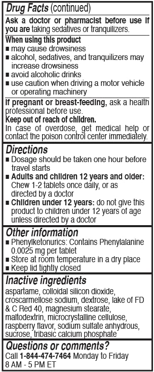 Rising Health Motion Relief and Nausea - Meclizine HCL 25mg - Antiemetic, Motion Relief Chewable Tablets (100) 100 Count (Pack of 1)