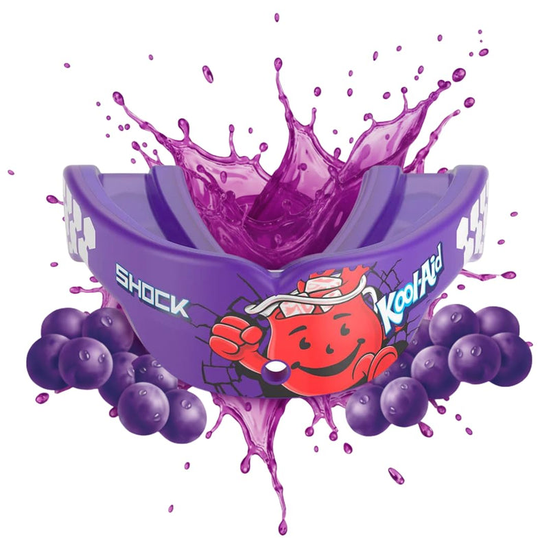Shock Doctor Gel Max Power Sports Mouth Guard, Flavored Sports Mouthguard for Football, Lacrosse, Hockey, Basketball, Flavored Mouth Guard, Youth & Adult, Adult, Kool-Aid Grape OSFA - BeesActive Australia