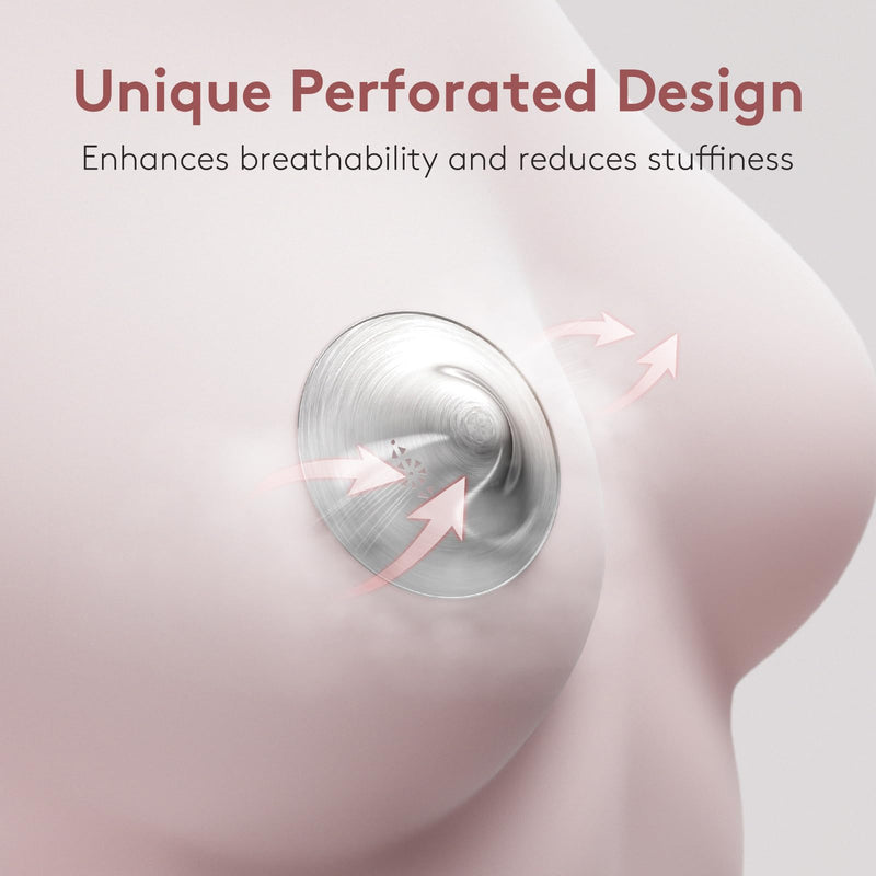 Momcozy 999 Silver Nursing Cups Original Perforated Breathable Design, 999 Silver Nipple Cover for Breastfeeding Essential, Silver Nipple Shield for Nursing Newborn, Metal Nipple Shields, Regular Size - BeesActive Australia